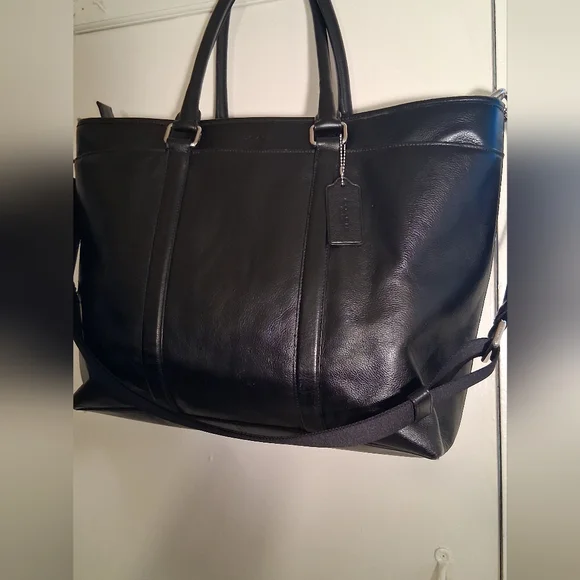 Authentic black leather coach Businessbriefcase.